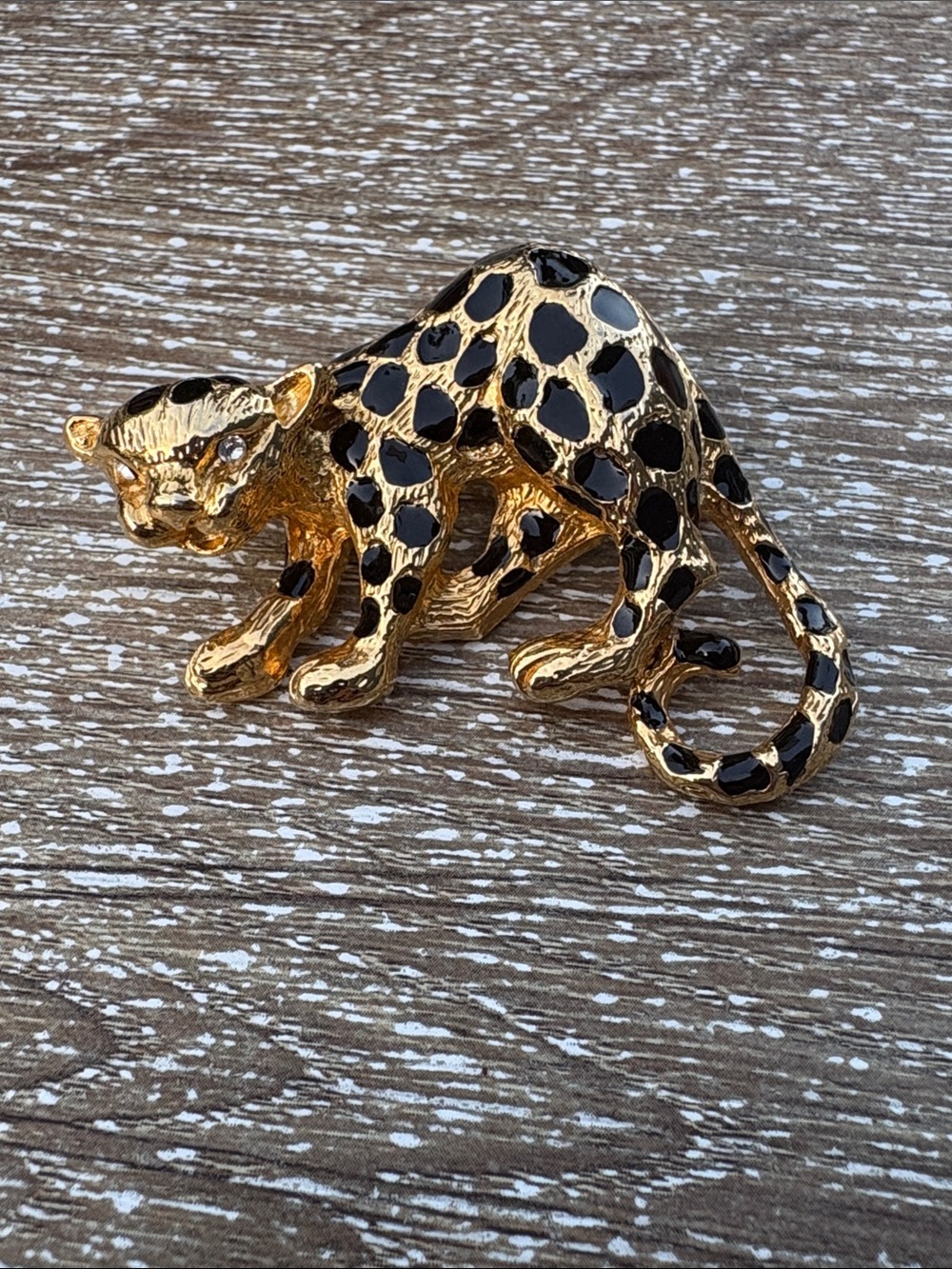 Gold and Black Leopard Brooch - Women Jewelry Brooches